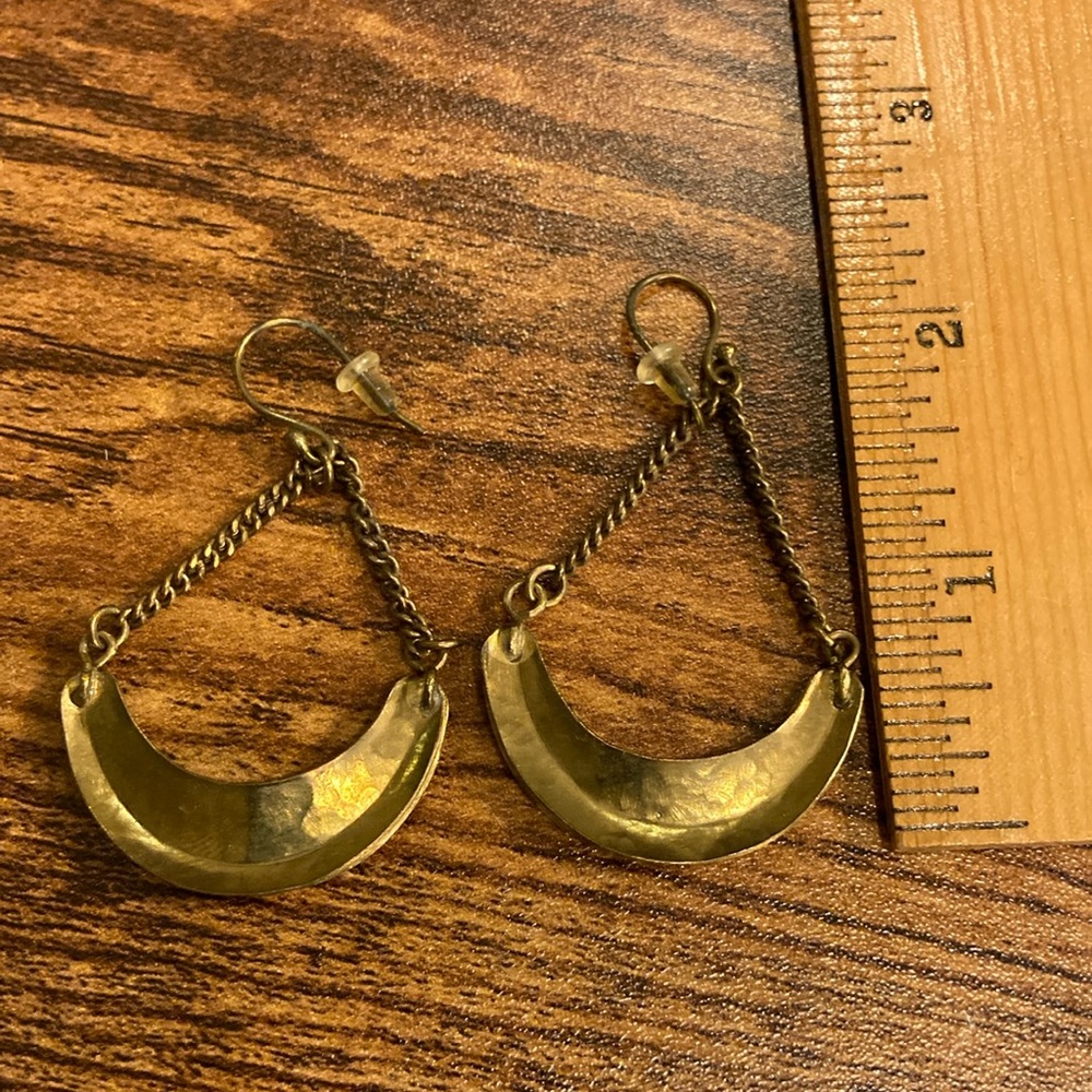 Noonday brass earrings